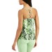  Women’s Sandra Snake Strappy Tank Top, Medium, Green
