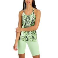 Ideology Women’s Sandra Snake Strappy Tank Top, Medium, Green