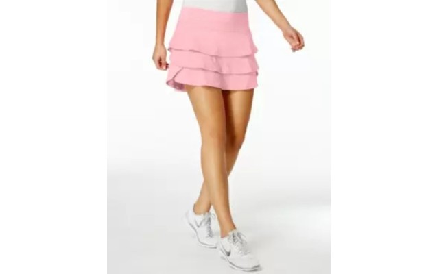  Womens Tiered Skort,Bright Pink, XX-Large