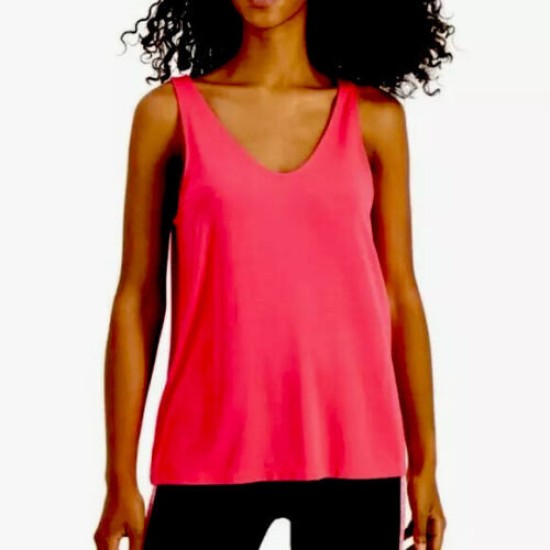  Womens V-Neck Tank Top, 2X-Large, Pink