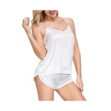 INK+IVY Women’s Cami Short Set, White, Large