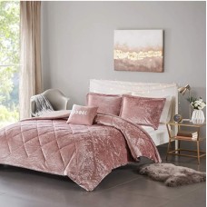 Intelligent Design Felicia King/California King Velvet Duvet Cover, Set of 4 Bed