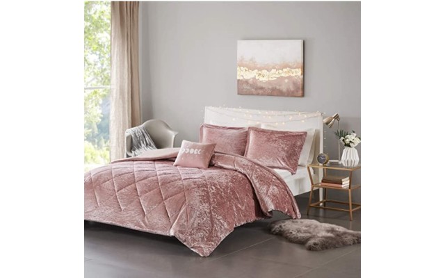  Felicia King/California King Velvet Duvet Cover, Set of 4 Bed