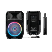 ION Audio ION Audio Total PA Spartan High-Power Speaker System with Bluetooth, Lights, Stand, and Microphone