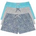 Jane and Bleecker Ladies' Sleep Short, 3-pack, Blue, Small