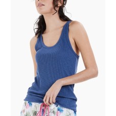 Jenni Women’s Basic Solid Ribbed Tank Top, Blue, X-Small