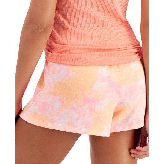  Women’s Drawstring Pajama Shorts, Coral, X-Large