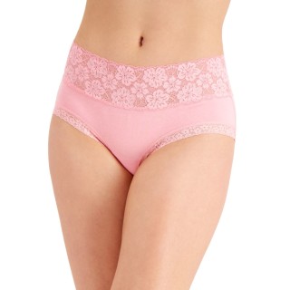 Jenni Women's Lace Trim Hipster Underwear, Pink, XX-Large 