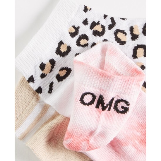  Women’s Socks 3pk Animal Tie Dye No-Show Socks Animal Tie Dye