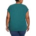  Ladies' Knit Top, Green, 3X