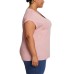  Ladies' Knit Top, Pink, XX-Large