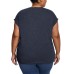  Ladies' Knit Top, Blue, 2X