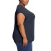  Ladies' Knit Top, Blue, 2X
