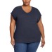  Ladies' Knit Top, Blue, 3X