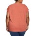  Ladies' Knit Top, Orange, Medium
