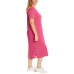  Ladies' Midi Dress, Red, X-Large