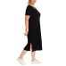  Ladies' Midi Dress, Black, 2X
