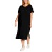  Ladies' Midi Dress, Black, 2X