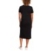  Ladies' Midi Dress, Black, 2X
