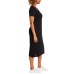  Ladies' Midi Dress, Black, 2X