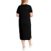  Ladies' Midi Dress, Black, 2X