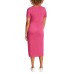  Ladies' Midi Dress, Red, X-Large