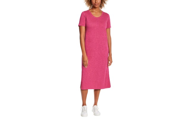  Ladies' Midi Dress, Red, Large