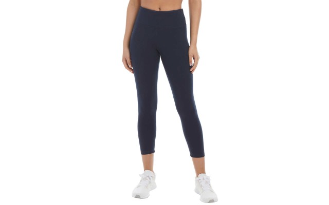  Ladies' High Rise Capri Legging, Blue, X-Large
