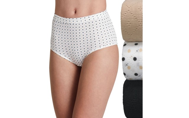  Women's Elance Breathe French Cut Brief - 3 Pack, Multi, 10