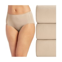 Jockey Women’s 3-Pk. No Panty Line Promise Cotton Hipster, Nude, 6