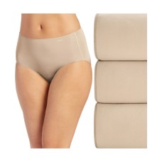 Jockey Women’s 3-Pk. No Panty Line Promise Cotton Hipster, Nude, 6