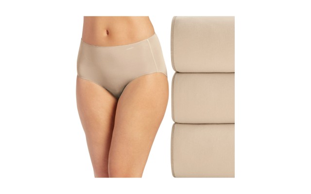  Women’s 3-Pk. No Panty Line Promise Cotton Hipster, Nude, 6