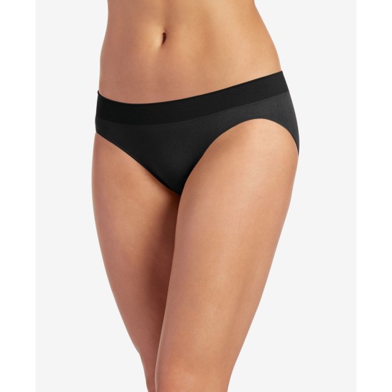  Women’s Microfiber Tagless Bikini Panty, Black, 6