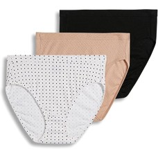 Jockey Women’s Underwear Elance Breathe Hipster – 3 Pack, White/Beige/Black, 6