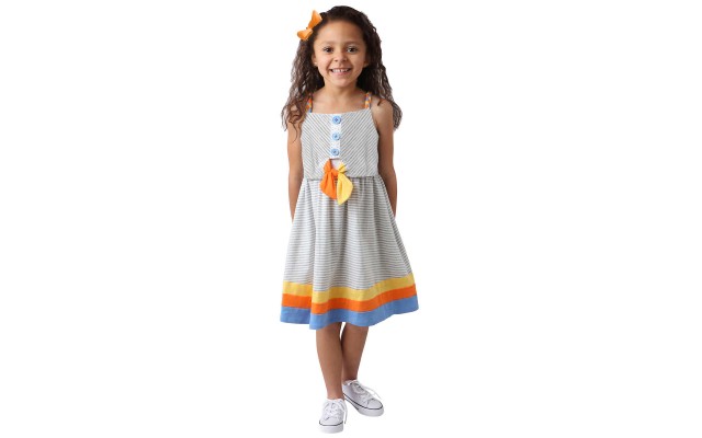  Kids' Sundress, Gray, One Color, 5