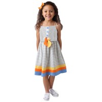 Jona Michelle Kids' Sundress, Gray, One Color, 8