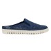  Ladies' Floral Mule, Blue, 8