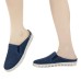  Ladies' Floral Mule, Blue, 11
