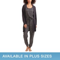 Karen Neuburger Ladies' 3-Piece Lounge Set, Dark Gray, Large