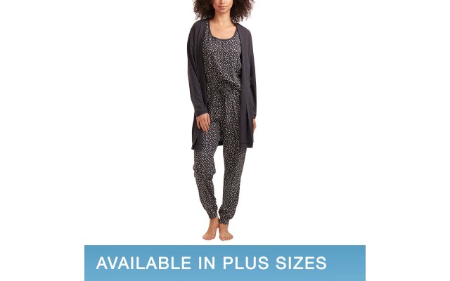 Ladies' 3-Piece Lounge Set, Dark Gray, Large