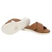  Ladies' Cross Band Sandal, Tan, 8.5