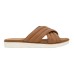  Ladies' Cross Band Sandal, Tan, 8.5