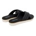  Ladies' Cross Band Sandal, Black, 8.5