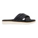  Ladies' Cross Band Sandal, Black, 7.5