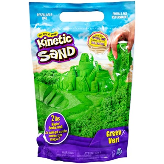  , The Original Moldable Sensory Play Sand, Brown, 2 lb. Resealable Bag, Ages 3+, Green