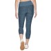  Ladies' Brushed Capri, Blue, Large