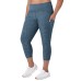  Ladies' Brushed Capri, Blue, Large