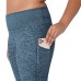  Ladies' Brushed Capri, Blue, Medium
