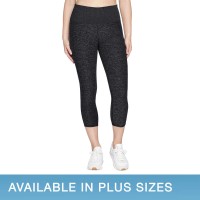 Kirkland Signature Ladies' Brushed Capri, Black, XX-Large