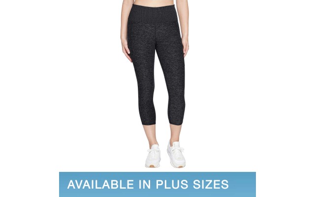  Ladies' Brushed Capri, Black, XX-Large